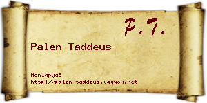 Palen Taddeus névjegykártya